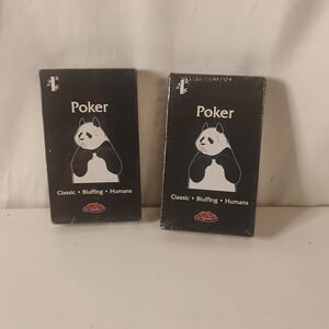 Panda Poker Card Game - Black and White